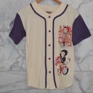 DEADSTOCK BETTY BOOP BUTTON UP JERSEY 😍🖤♥️